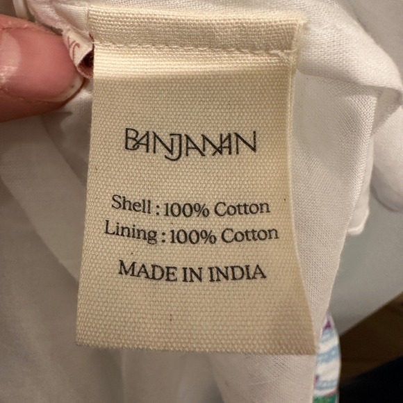 Banjanan Maxi Dress Women's Folk Floral Sky Bird Print Long Sleeve V Neck XS - Picture 6 of 10